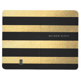 Personalisiertes Black and Gold Journal Taschennotizbuch