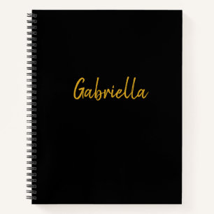 Personalisiertes Black and Gold Notebook Notizblock