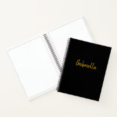 Personalisiertes Black and Gold Notebook Notizblock (Innenseite)