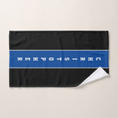 Personalisiertes Black Blue Strip Badetuch Set (Handtuch)