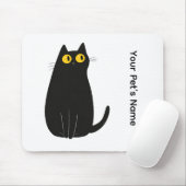 Personalisiertes Black Cat Mouse Pad mit Ihrem Pet Mousepad (Mit Mouse)