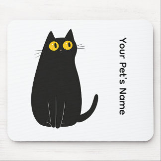 Personalisiertes Black Cat Mouse Pad mit Ihrem Pet Mousepad