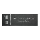 Personalisiertes Black Chalkboard Abzeichen mit kl Namenschild (Vorderseite)