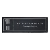 Personalisiertes Black Chalkboard Abzeichen mit kl Namenschild (Vorderseite)