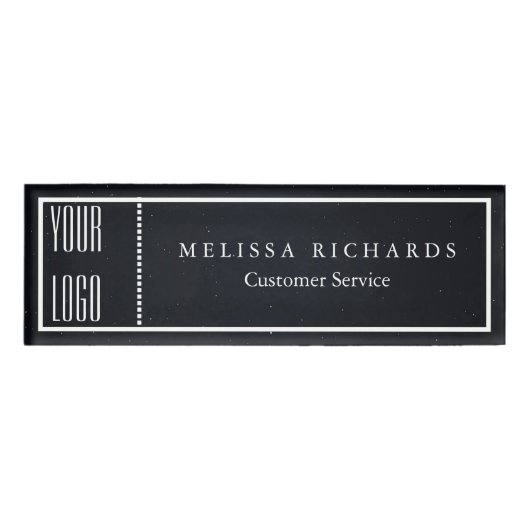 Personalisiertes Black Chalkboard Abzeichen mit kl Namenschild (Vorderseite)