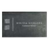 Personalisiertes Black Chalkboard Abzeichen mit kl Namenschild (Vorderseite)
