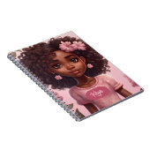 Personalisiertes Black Girl-Notebook Notizblock (Rechte Seite)