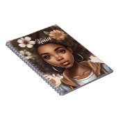 Personalisiertes Black Girl Notizblock (Rechte Seite)