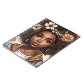 Personalisiertes Black Girl Notizblock (Linke Seite)