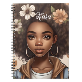 Personalisiertes Black Girl Notizblock