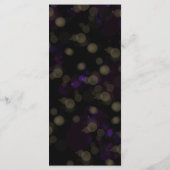 Personalisiertes Black Gold Lila Masquerade Party Menükarte (Rückseite)