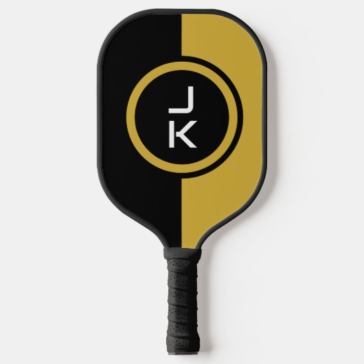 Personalisiertes Black-Gold-Pickleball-Paddel Pickleball Schläger (Vorderseite)