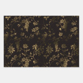 Personalisiertes Black & Gold Weihnachtsgeschenk Geschenkpapier Set (Vorderseite 3)