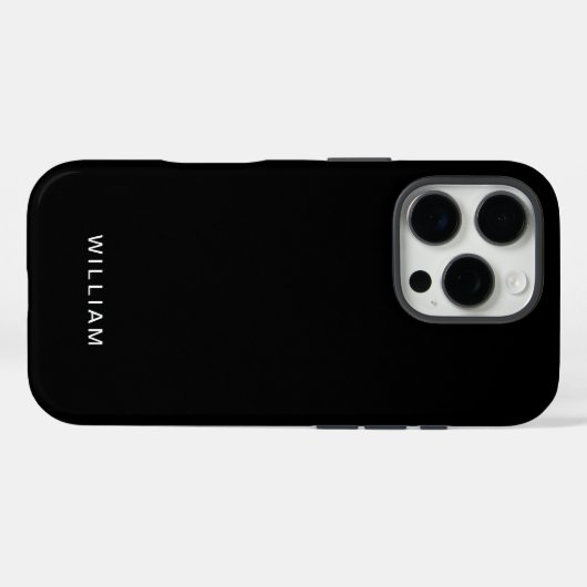 Personalisiertes Black iPhone Case mit benutzerdef (Rückseite (Horizontal))