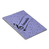 Personalisiertes Black Musical Notebook Notizblock (Rechte Seite)