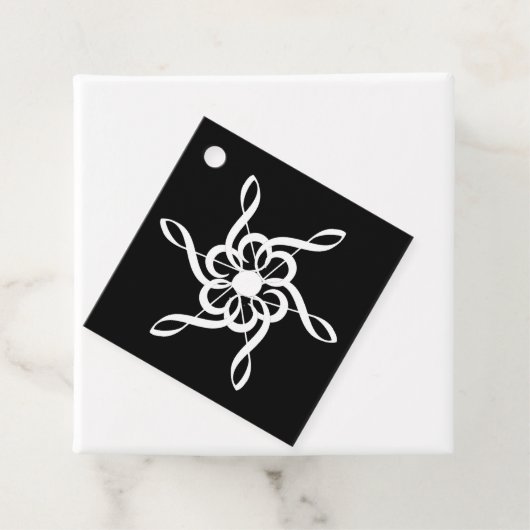 Personalisiertes Black Treble Clef Snowflake Music Geschenkanhänger (Beispiel)