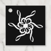 Personalisiertes Black Treble Clef Snowflake Music Geschenkanhänger (Vorderseite)