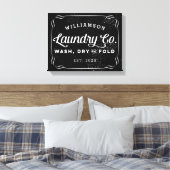 Personalisiertes Black Wäsche Co Wash Trockenfalte Leinwanddruck (Insitu (Schlafzimmer))