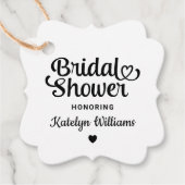 Personalisiertes Black Wedding Brautparty Geschenkanhänger (Vorderseite)