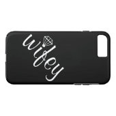 Personalisiertes Black Wifey Script & Diamond Case-Mate iPhone Hülle (Rückseite (Horizontal))