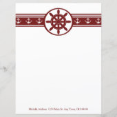 Personalisiertes Blatt aus roten Schiffskörpern (Vorderseite)