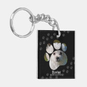 Personalisiertes Blatt Foto Dog Schlüsselanhänger (Vorderseite links)