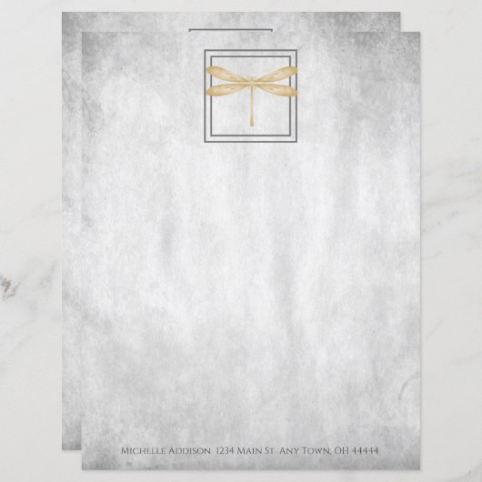 Personalisiertes Blatt für Golddrachenfliege (Vorne/Hinten)