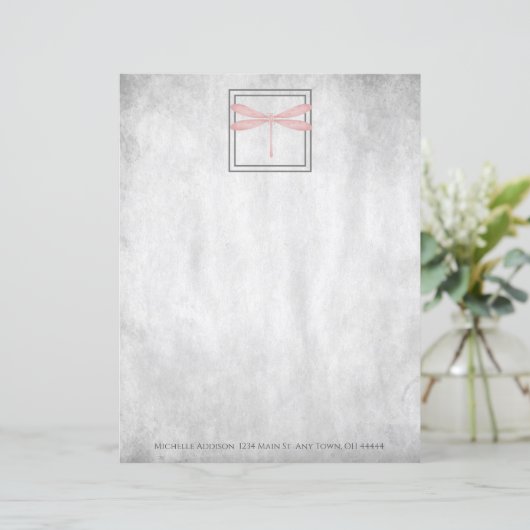 Personalisiertes Blatt für Rosa Dragonfly (Stehend Vorderseite)