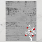 Personalisiertes Blatt für rote Herzklopfen (Rückseite)