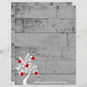 Personalisiertes Blatt für rote Herzklopfen (Vorne/Hinten)