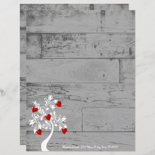 Personalisiertes Blatt für rote Herzklopfen (Vorne/Hinten)