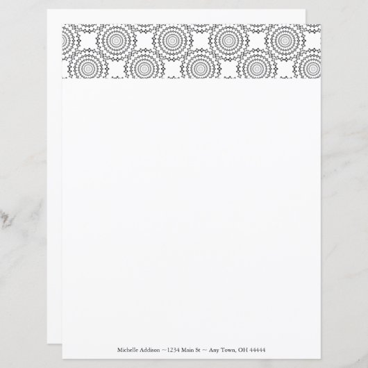 Personalisiertes Blatt für Vintages Kreislaufmuste (Vorne/Hinten)