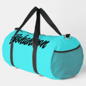 Personalisiertes Blau Duffle Bag (Rechte Ecke)