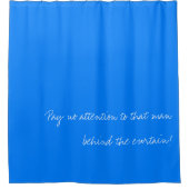 Personalisiertes Blau Duschvorhang (Vorderseite)