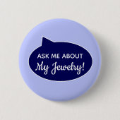 Personalisiertes Blau fragt mich über Knopf Button (Vorderseite)