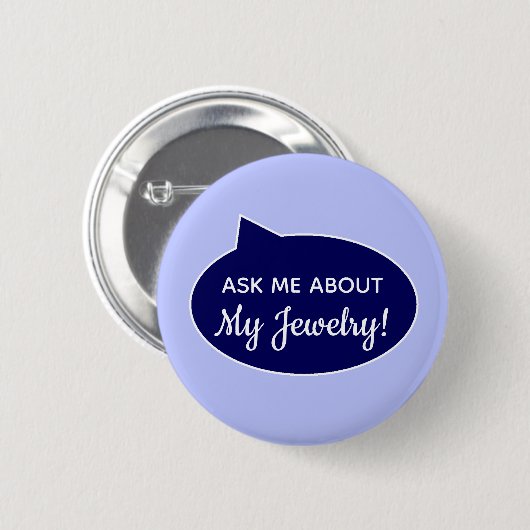 Personalisiertes Blau fragt mich über Knopf Button (Vorne & Hinten)