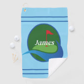 Personalisiertes Blau Golfhandtuch (Insitu)