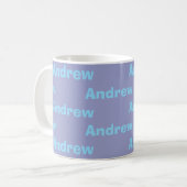 Personalisiertes Blau Kaffeetasse (Vorderseite Links)