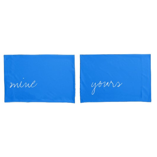 Personalisiertes Blau Kissenbezug (Vorderseite-Set)