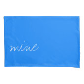 Personalisiertes Blau Kissenbezug (Vorderseite-Links)