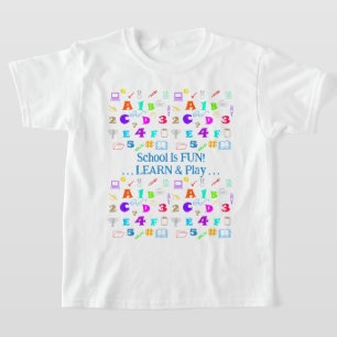 Personalisiertes Blau, lustige Kinder farbenfrohe T-Shirt