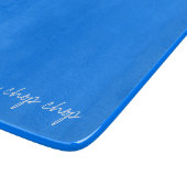 Personalisiertes Blau Schneidebrett (Ecke)