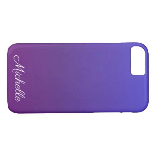 Personalisiertes Blau und lila Ober Case-Mate iPhone Hülle (Rückseite (Horizontal))