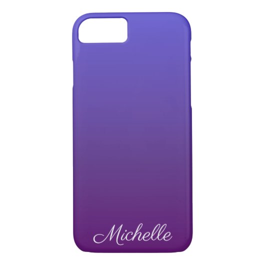 Personalisiertes Blau und lila Ober Case-Mate iPhone Hülle (Rückseite)
