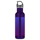 Personalisiertes Blau und lila Ober Edelstahlflasche (Rückseite)