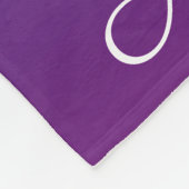 Personalisiertes Blau und lila Ober Fleecedecke (Ecke)
