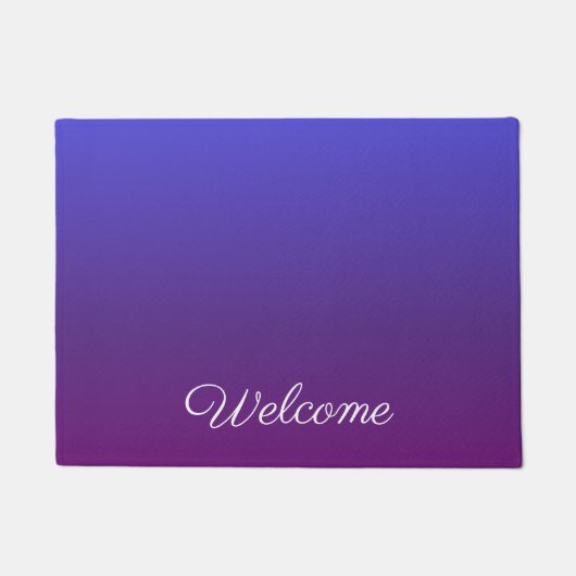 Personalisiertes Blau und lila Ober Fußmatte (Vorderseite)