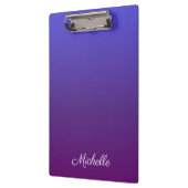 Personalisiertes Blau und lila Ober Klemmbrett (Links)