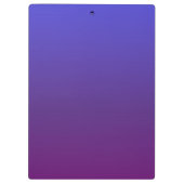 Personalisiertes Blau und lila Ober Klemmbrett (Rückseite)