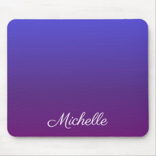 Personalisiertes Blau und lila Ober Mousepad
